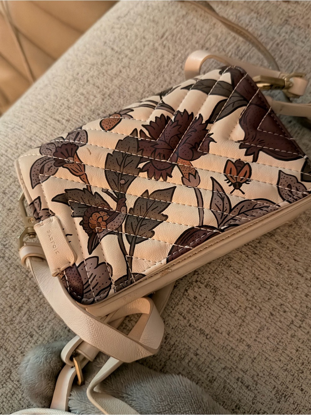 PARFOIS | Floral Quilted Crossbody Bag